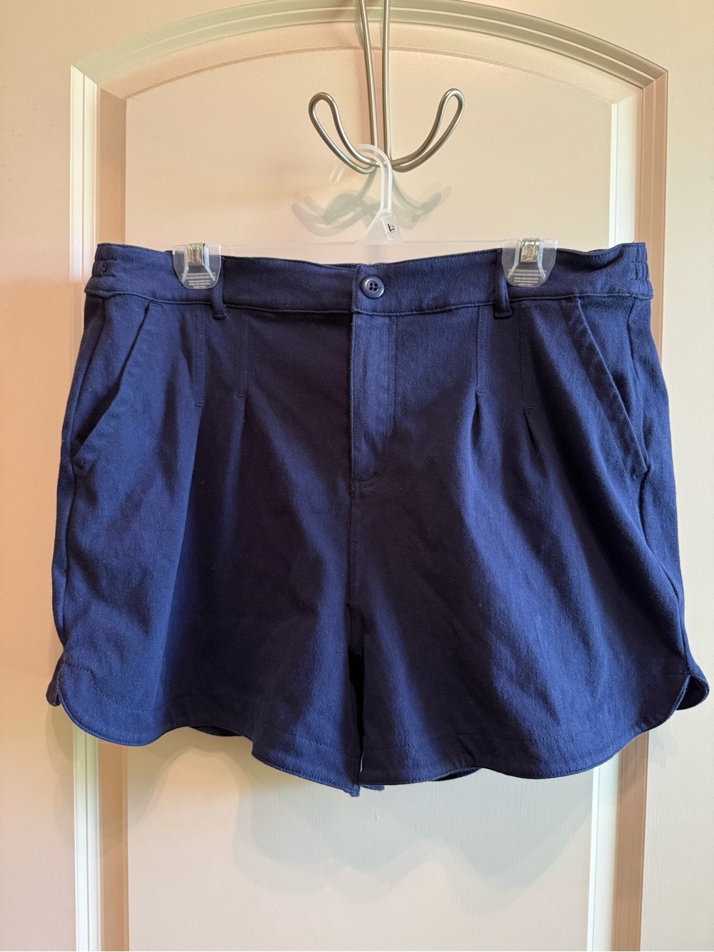 Navy Women’s boutique Casual Pleated Shorts